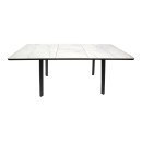 Стол ВВР Миллер Каспий серый/черный №3, пластик 120-160/80